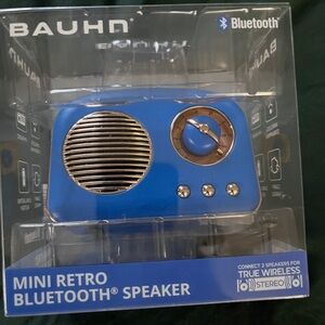 Blue Mini Retro Bluetooth Speaker